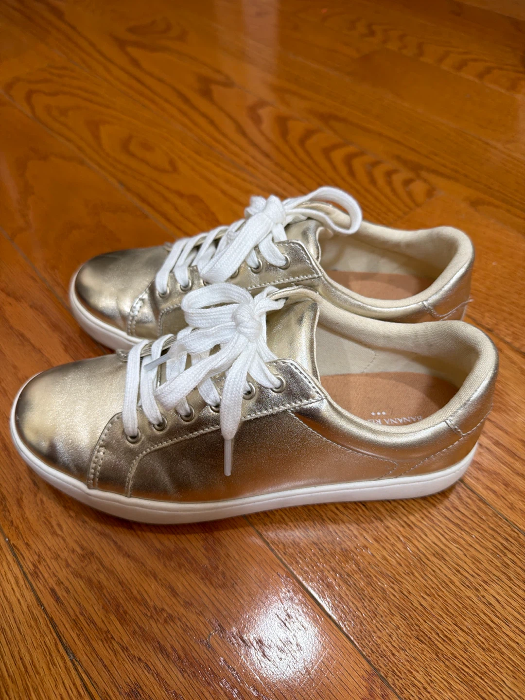 Size 6 Banana Republic Gold Sneakers - photo 2