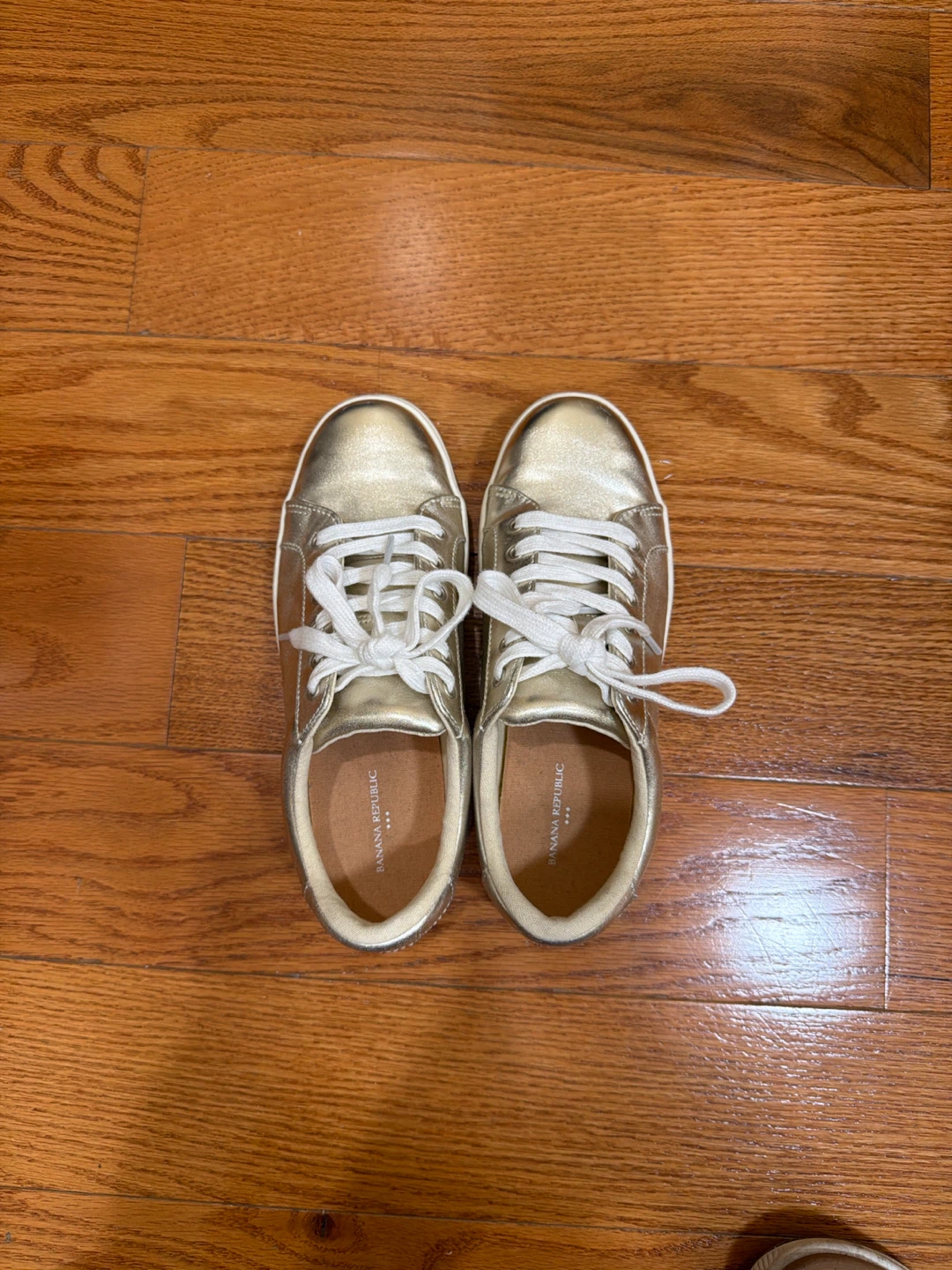 Size 6 Banana Republic Gold Sneakers - photo 3