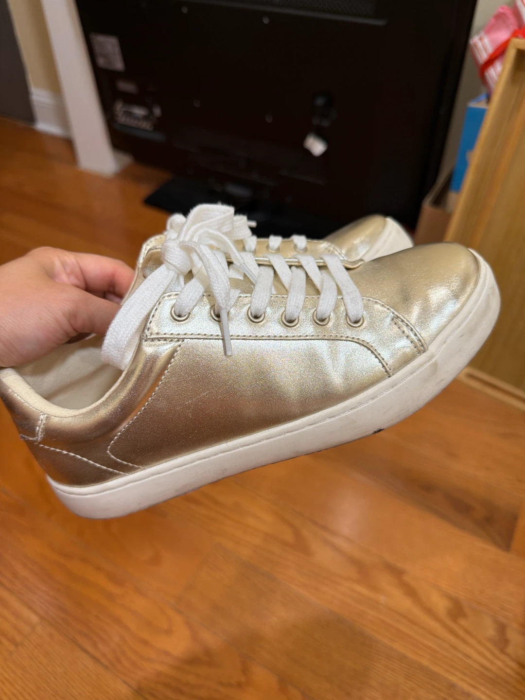 Size 6 Banana Republic Gold Sneakers - photo 5