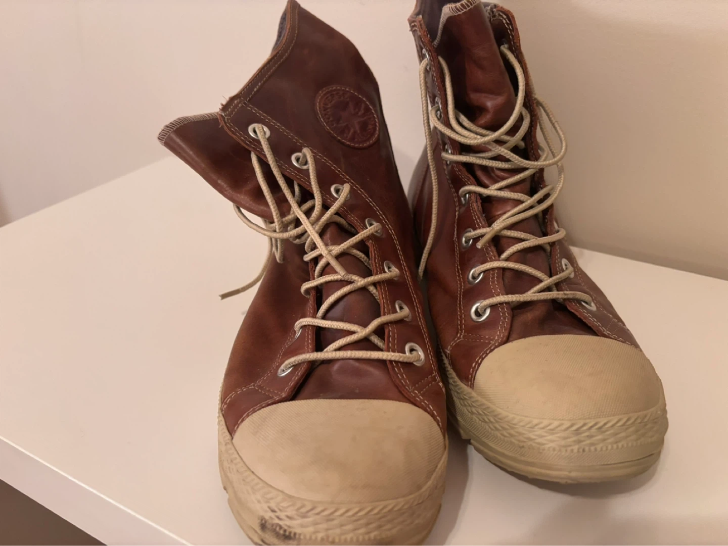 Converse All Star Brown Leather High-Top Boots - photo 2