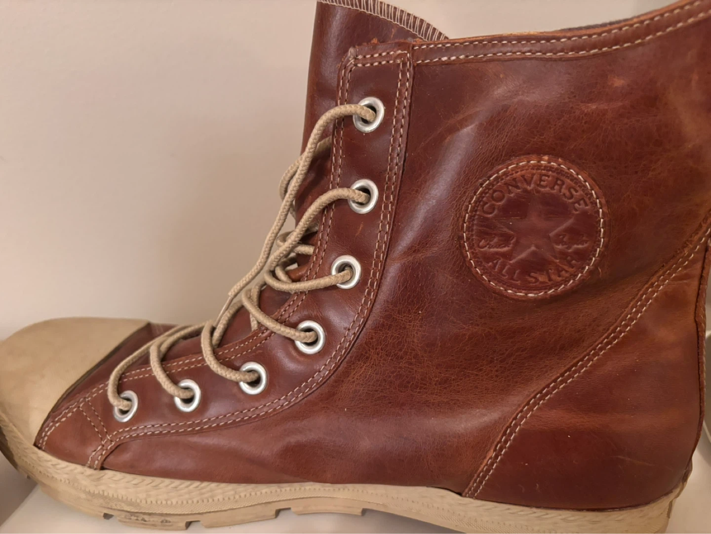 Converse All Star Brown Leather High-Top Boots - photo 5