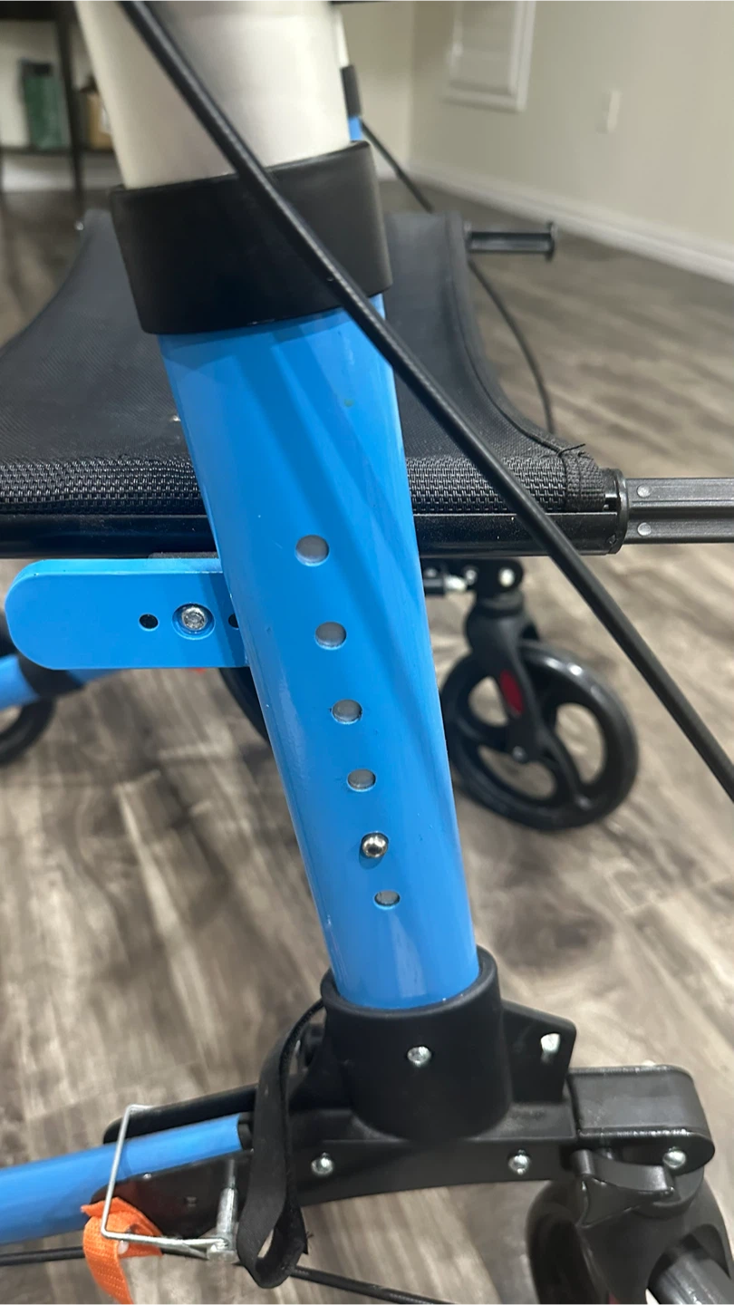 Blue 4-Wheel Walker with Seat and Brakes - photo 5