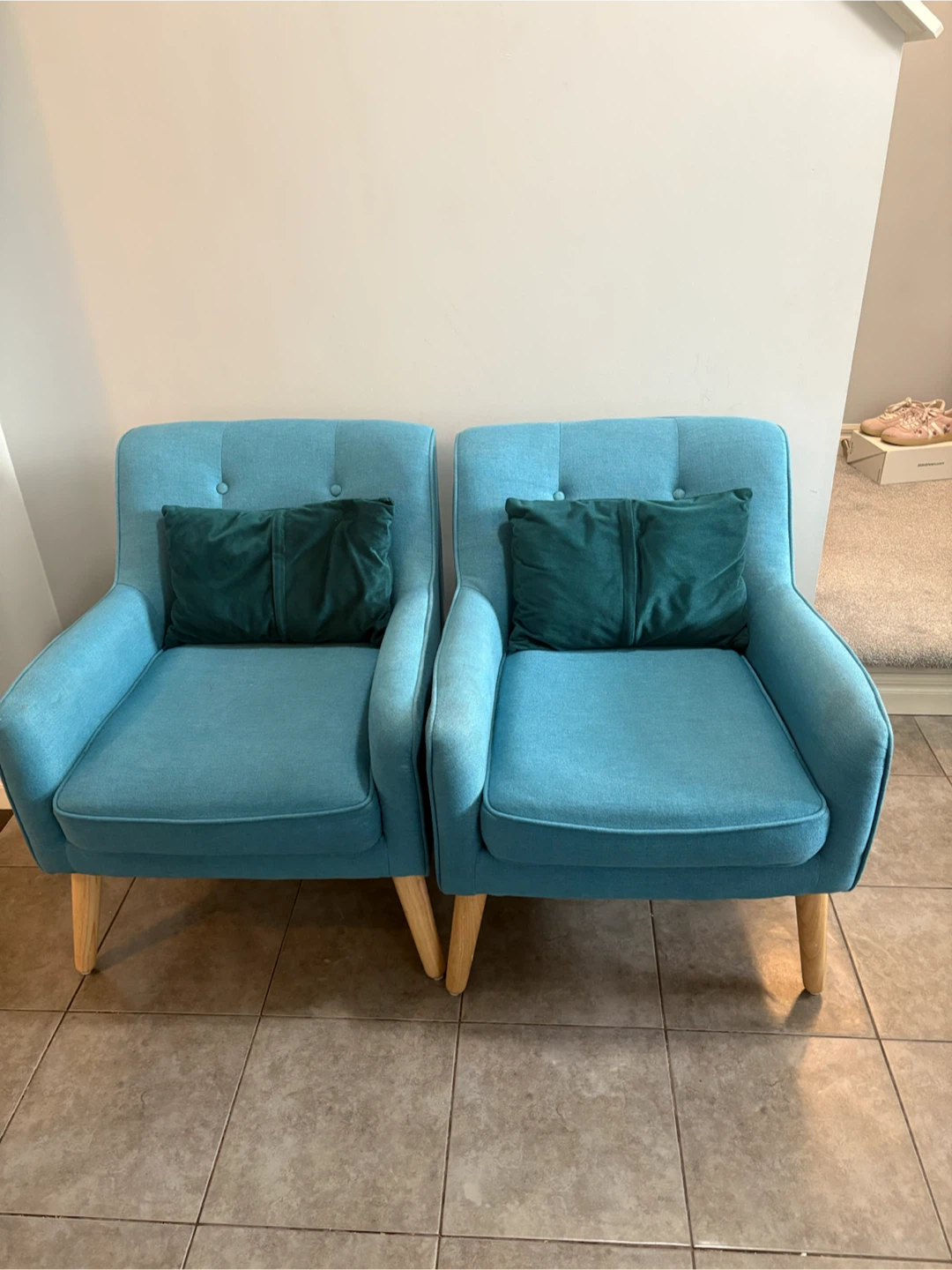 Set of Two Mid-Century Modern Accent Chairs