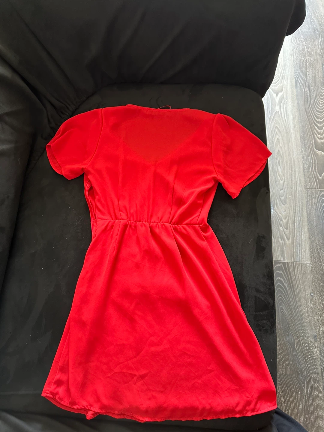 Dynamite Red V-Neck Ruched Dress xxs - photo 3