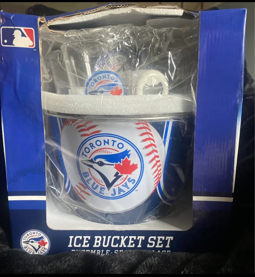 Toronto Blue Jays Ice Bucket Set with Glasses and Coasters