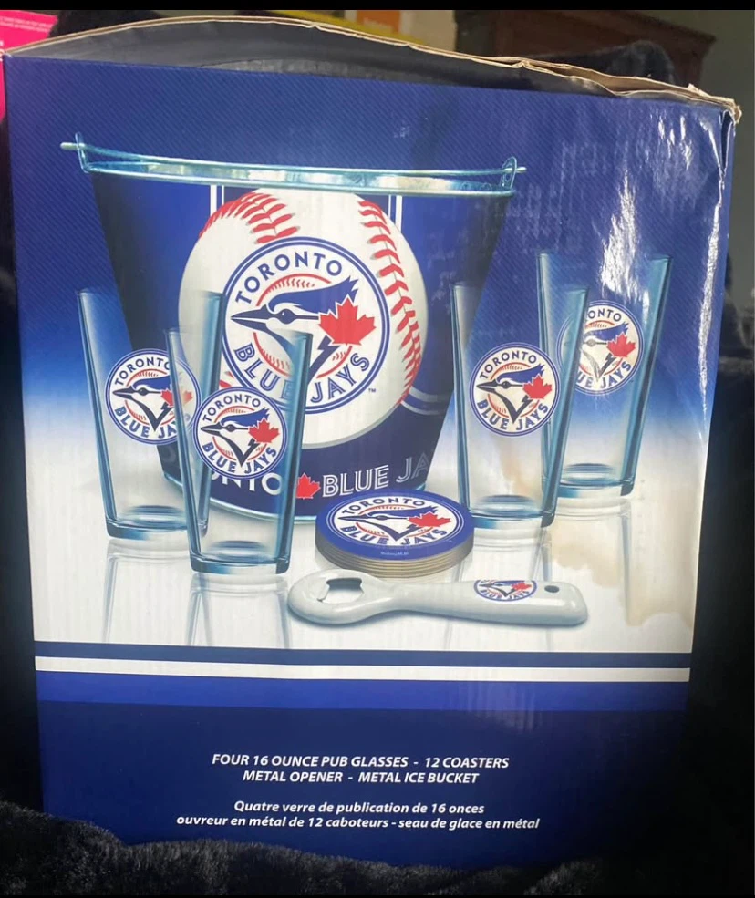 Toronto Blue Jays Ice Bucket Set with Glasses and Coasters - photo 2