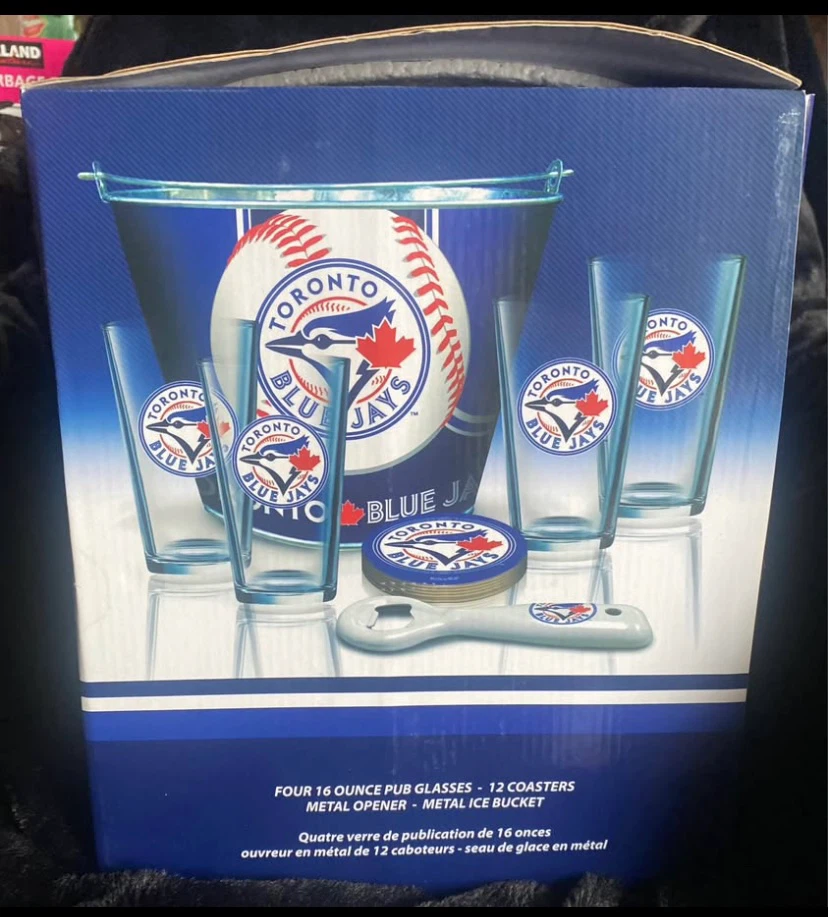 Toronto Blue Jays Ice Bucket Set with Glasses and Coasters - photo 4