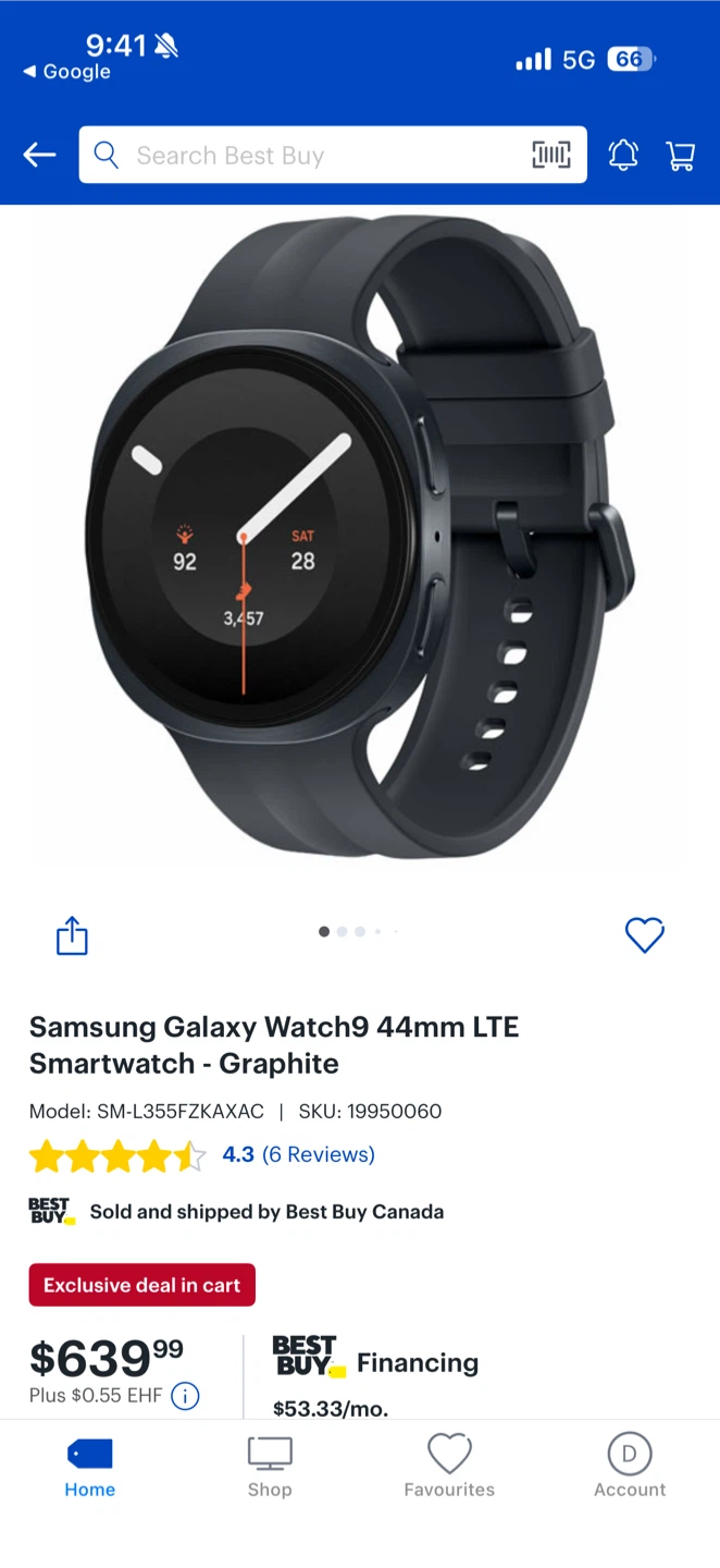 Brand New Samsung Galaxy Watch9 44mm LTE Graphite - photo 3