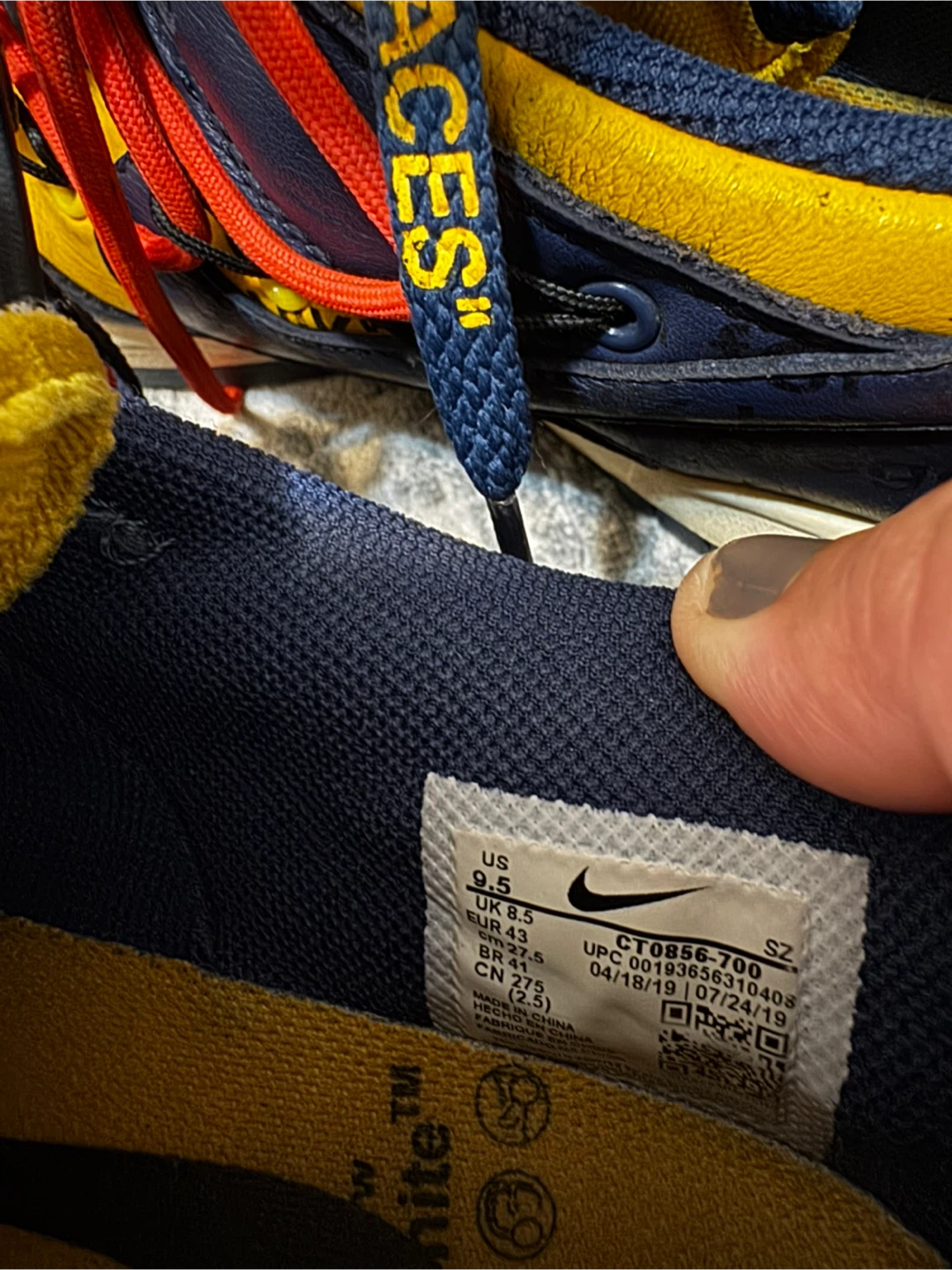 Nike x Off-White Dunk Low Michigan Size 9.5 US - photo 5