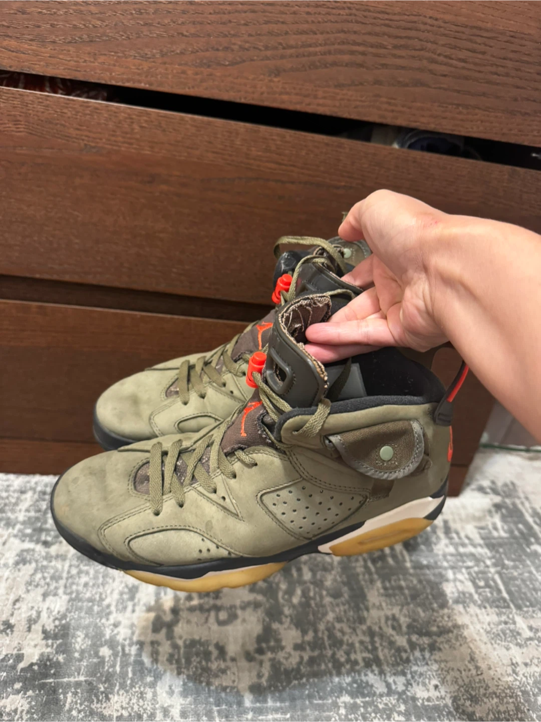 Nike Air Jordan 6 Retro Travis Scott Olive - photo 2
