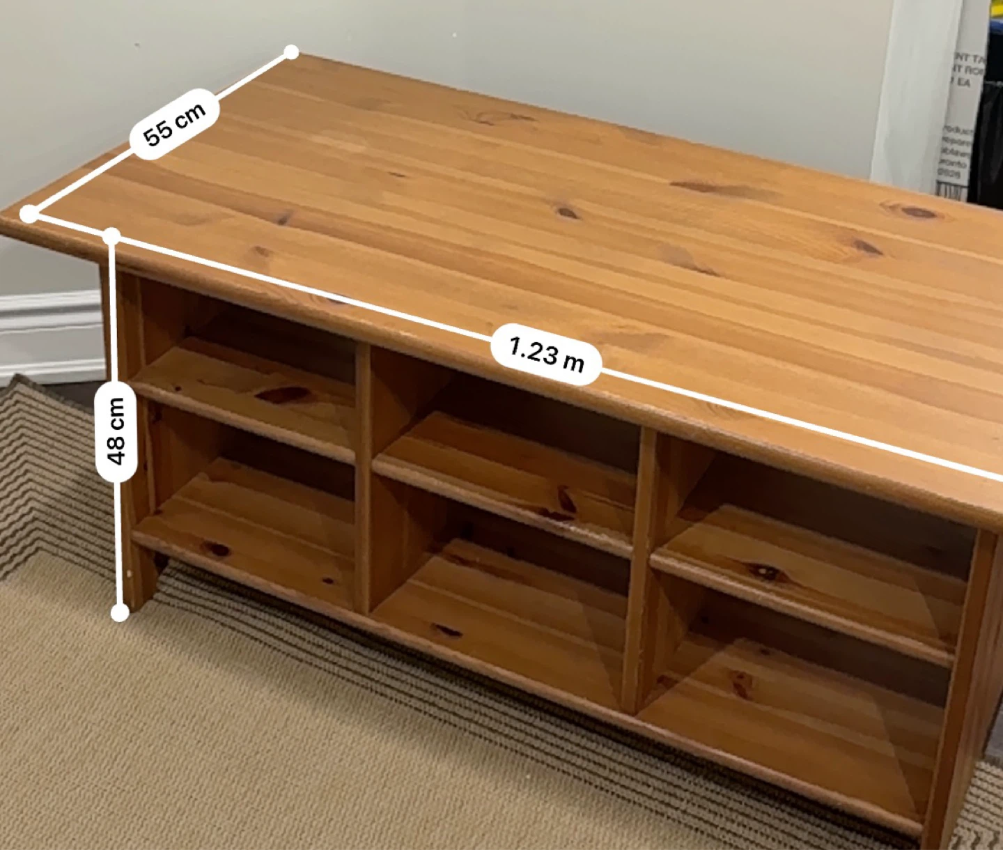 IKEA Pine TV Bench - photo 3