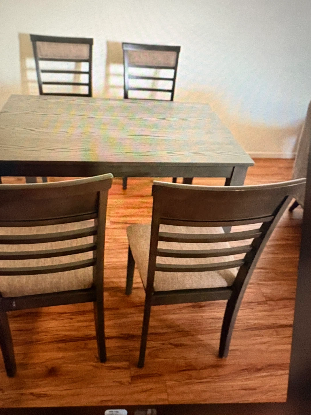 Dining Table and Four Chairs Set