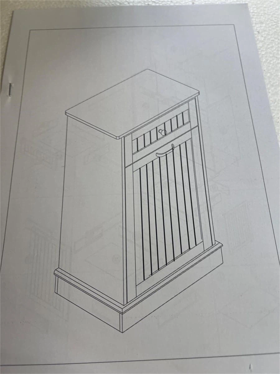 10 Gallon Tilt Out Trash Cabinet with Big Storage Drawer - photo 5