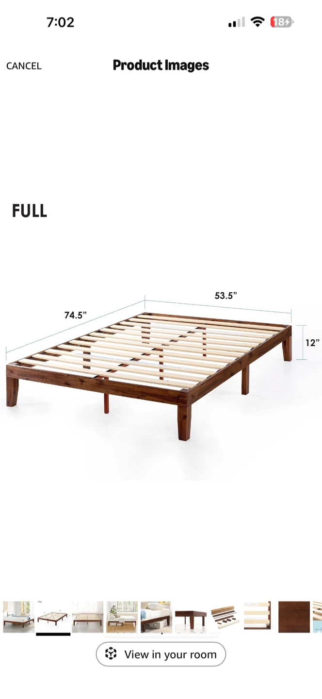 Full Size Wood Bed Frame