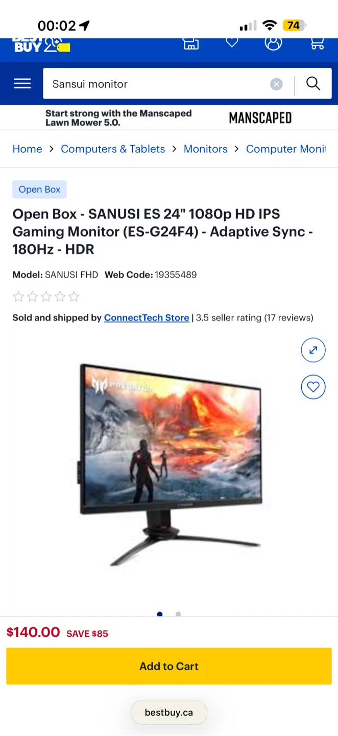 Sansui 24-inch Gaming Monitor - photo 3