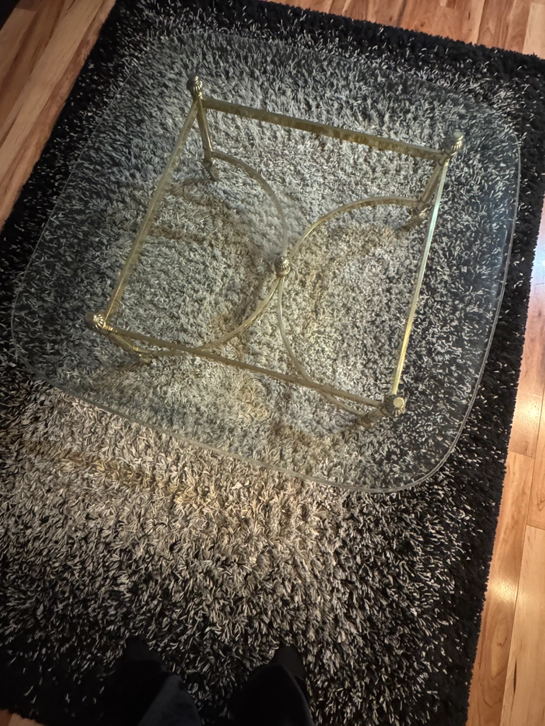 Brass and Glass Coffee Table