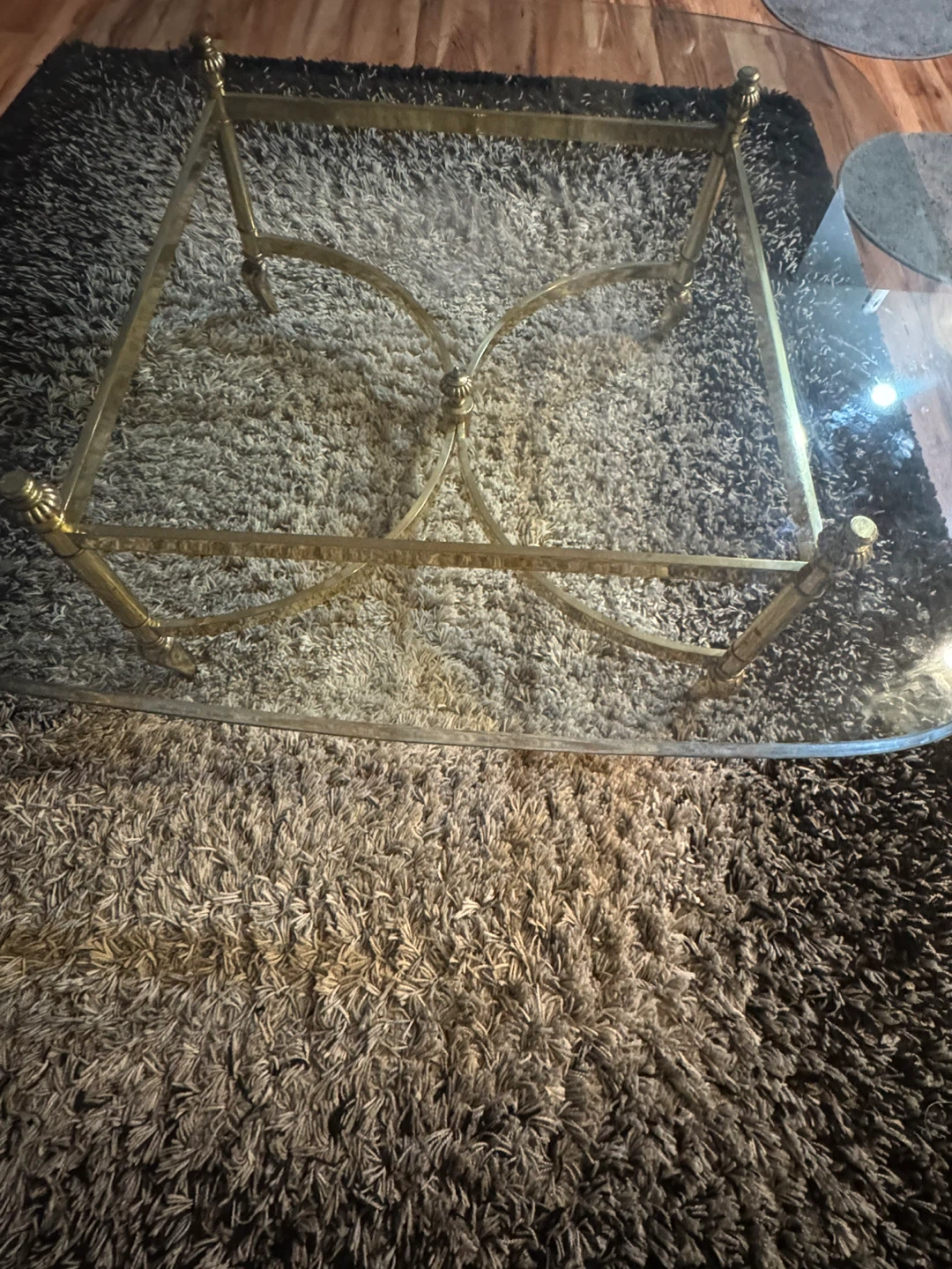 Brass and Glass Coffee Table - photo 3