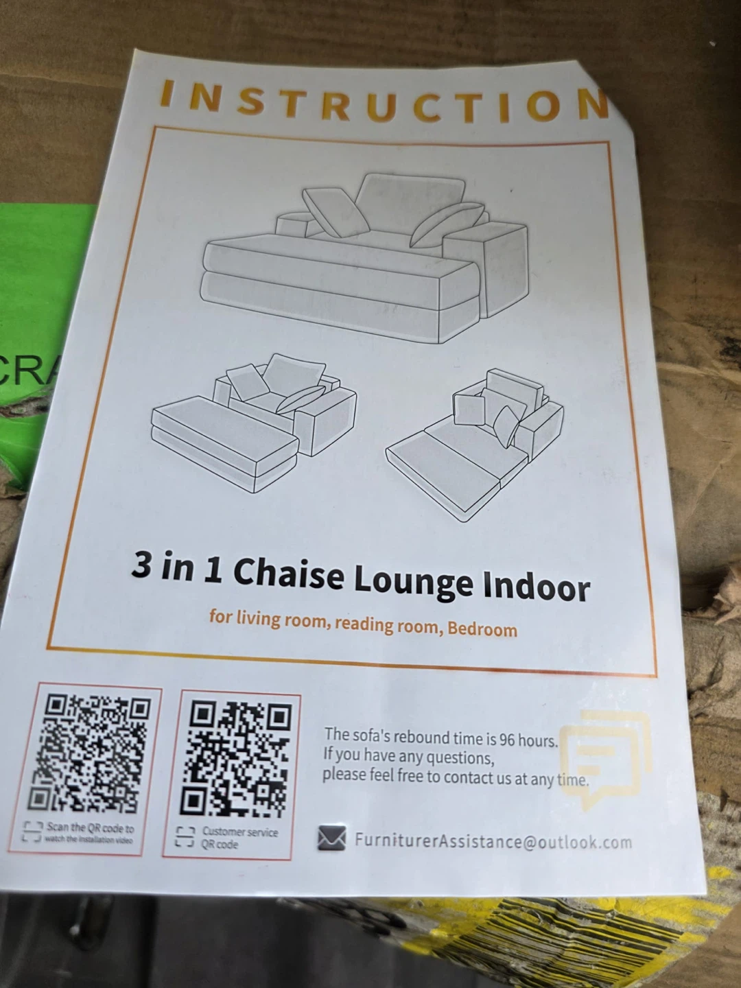 Yiwa Large Chaise Lounge Chair with Ottoman - photo 5