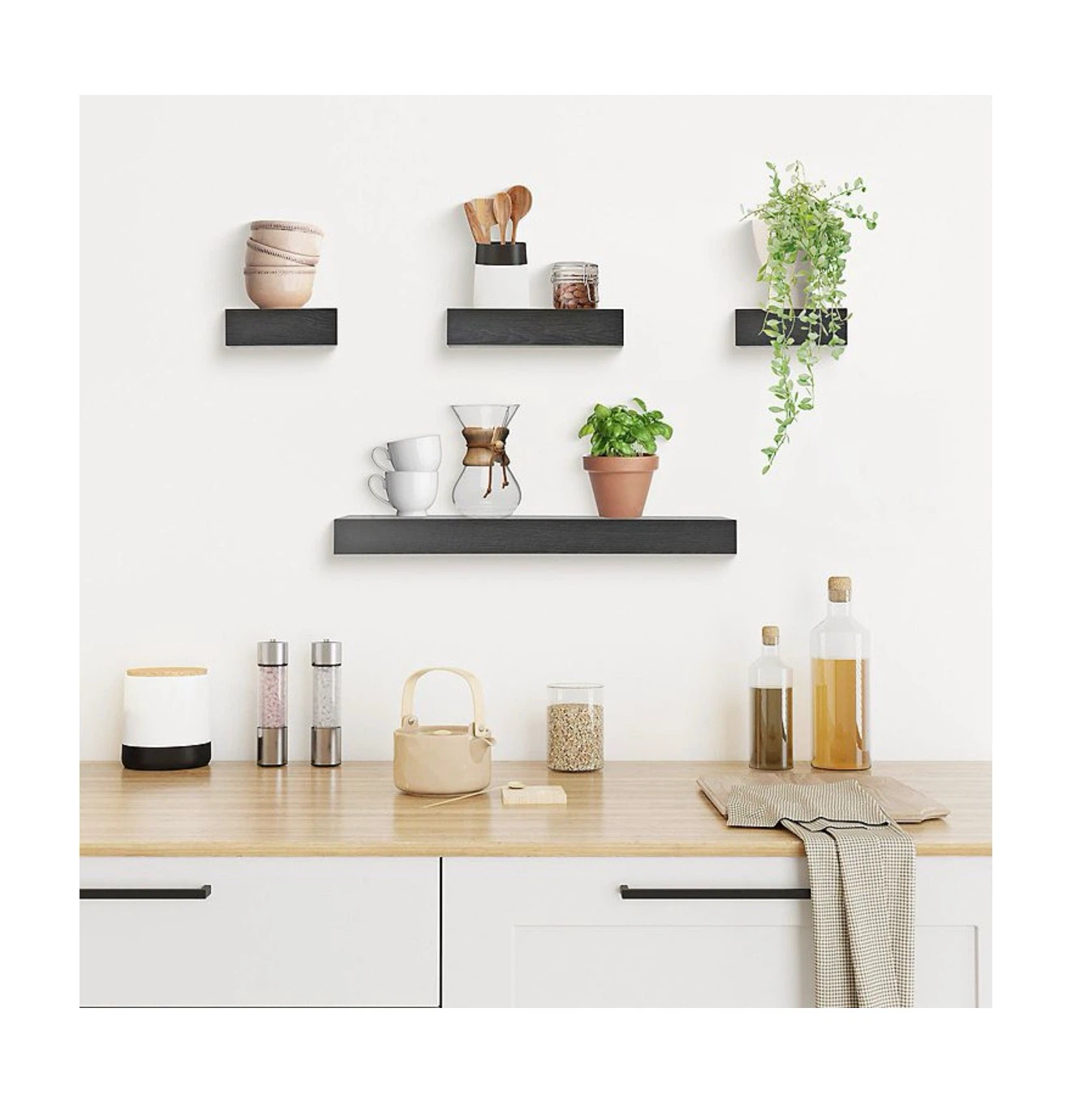 Belle Maison 4-Piece Floating Wall Shelf Set