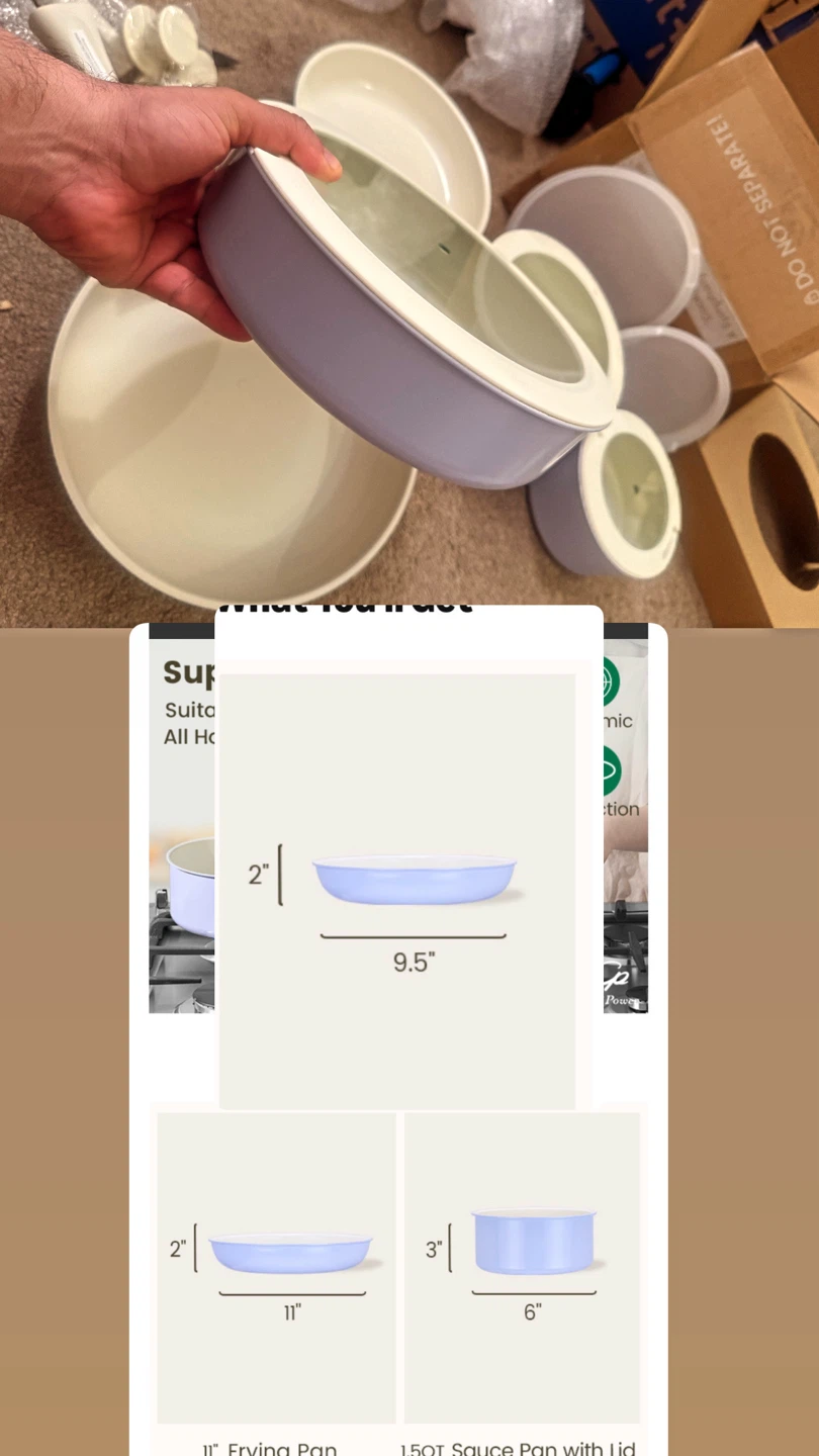 Chef Power Ceramic Nonstick Cookware Set - photo 3