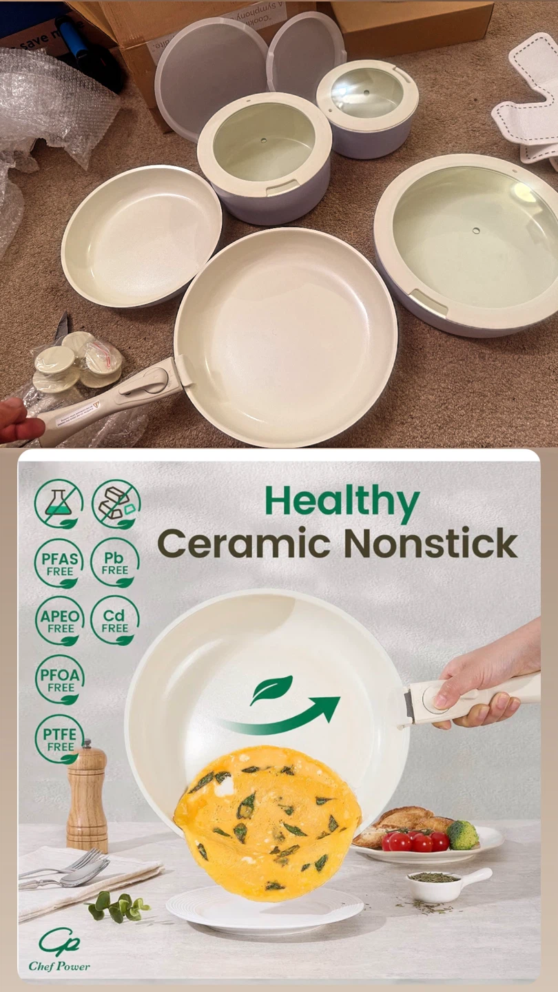 Chef Power Ceramic Nonstick Cookware Set - photo 4