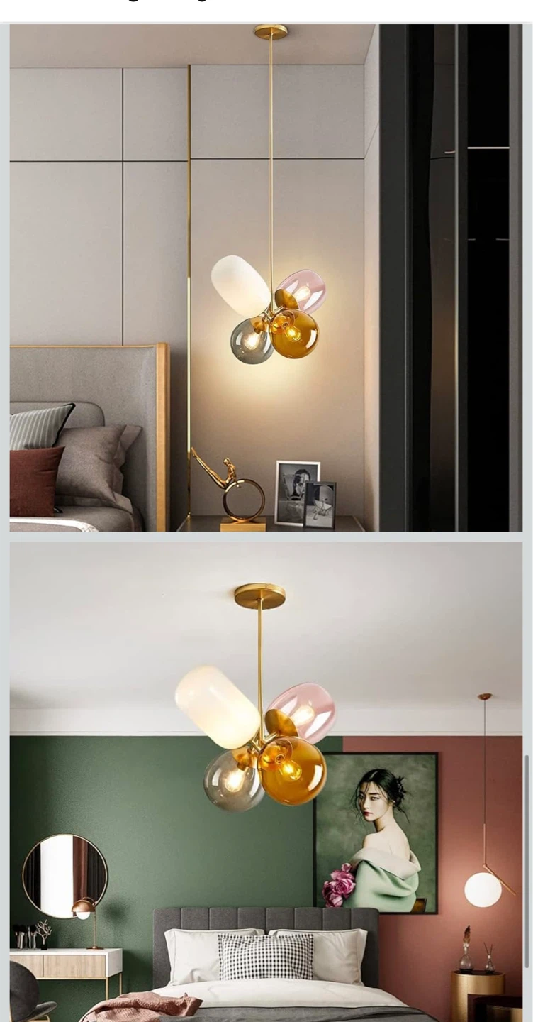 Modern Multi-Colour Glass Pendant Light - photo 3