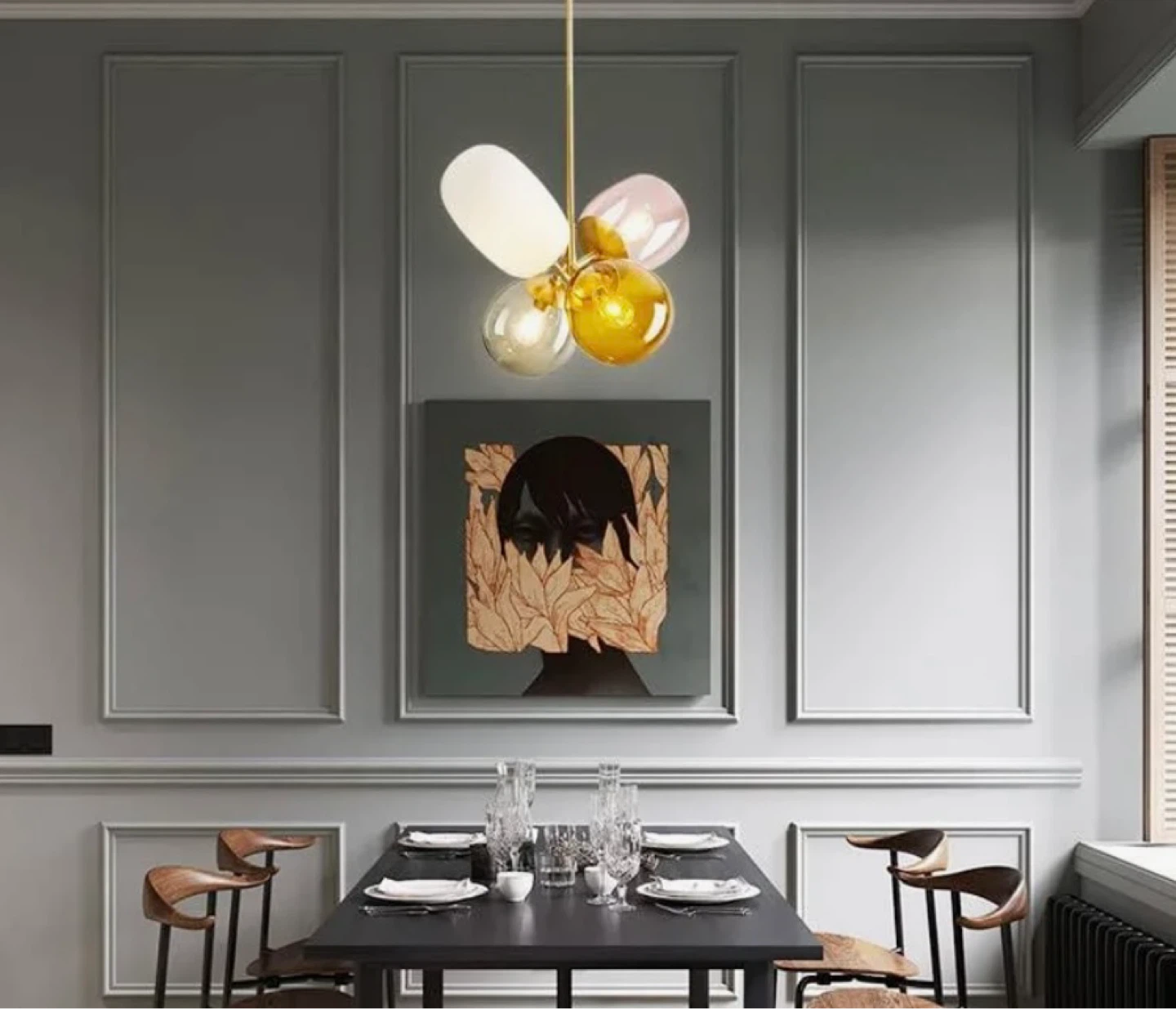 Modern Multi-Colour Glass Pendant Light - photo 4