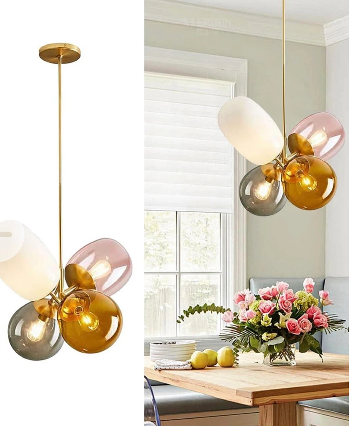 Modern Multi-Colour Glass Pendant Light