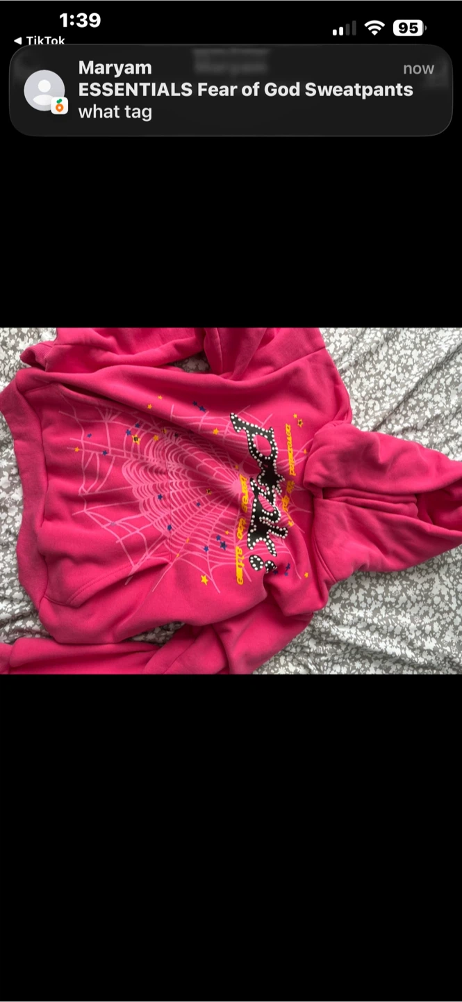 Pink SP5DER Hoodie