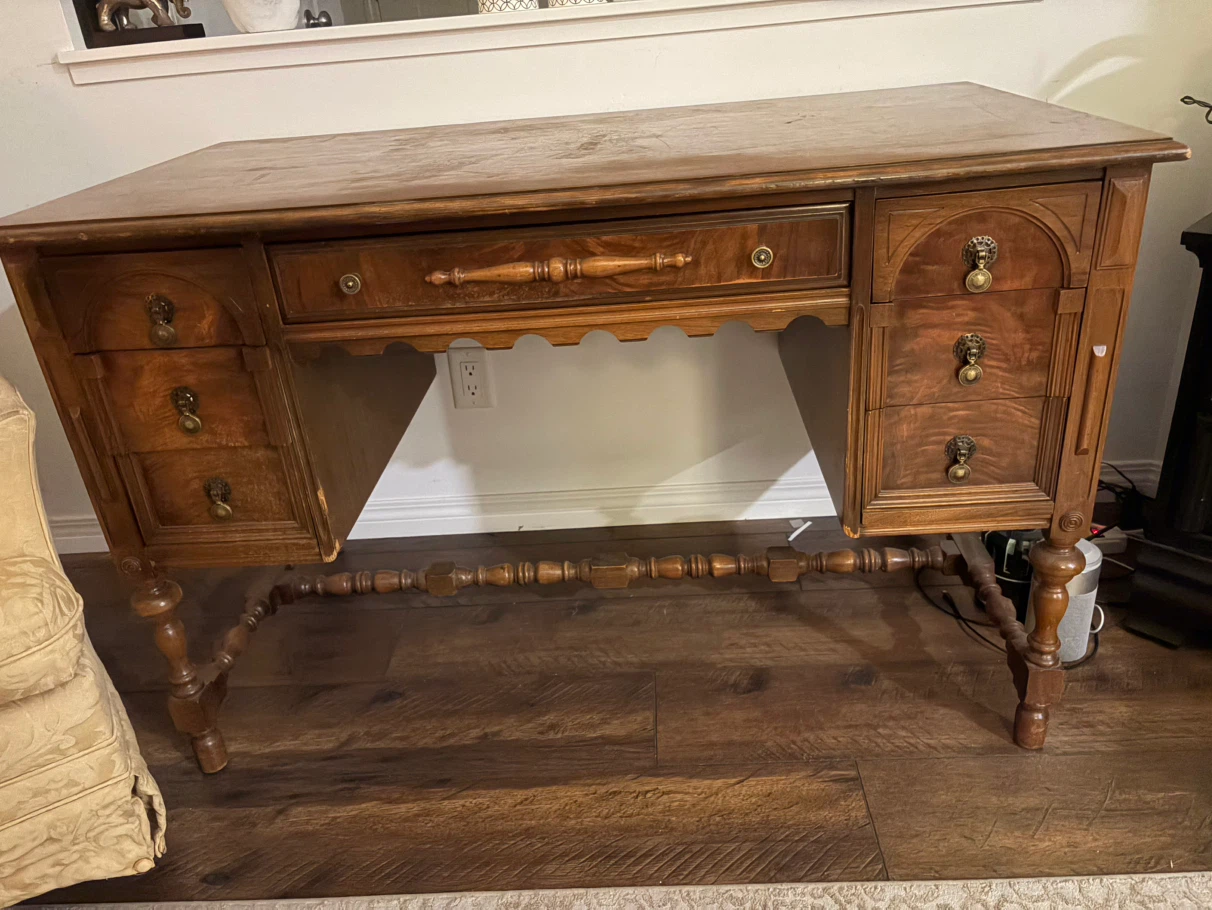 Vintage Wooden Desk - photo 3