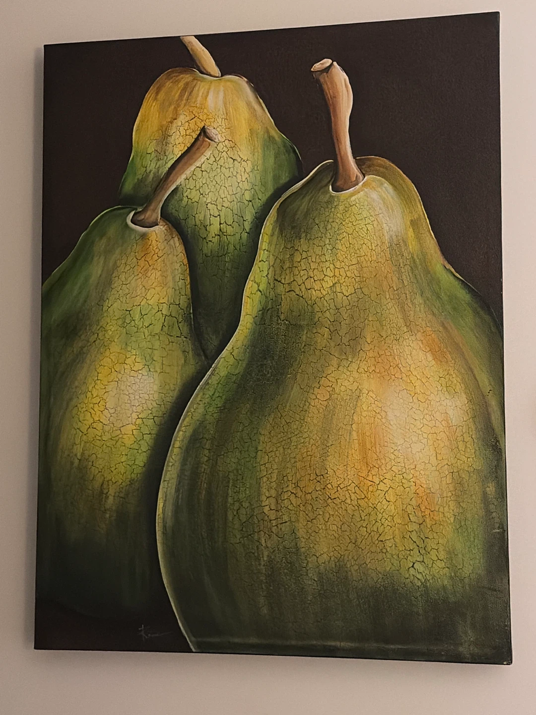 Pear Still Life Canvas Painting by Rene