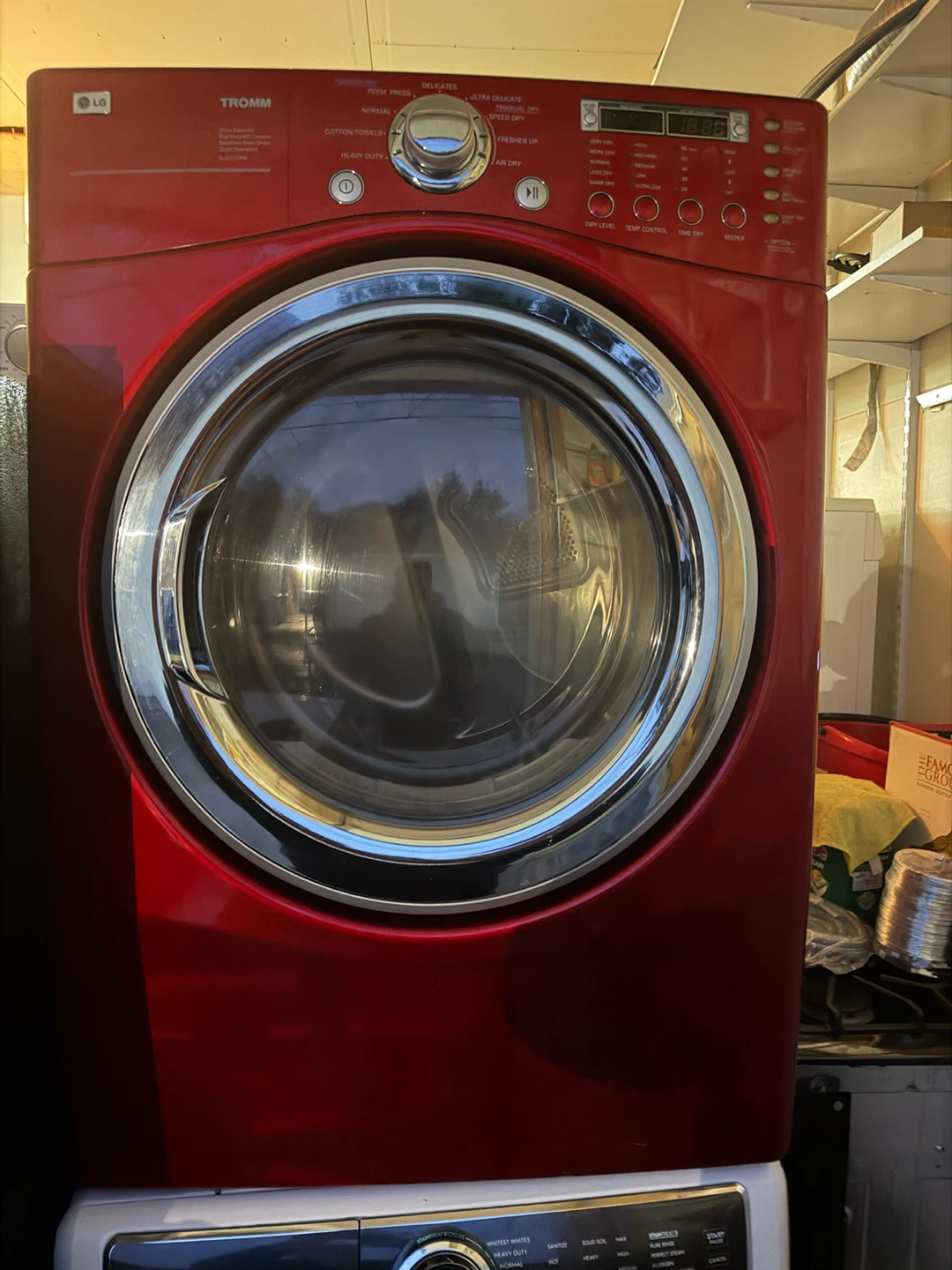 LG Tromm Red Front Load Dryer