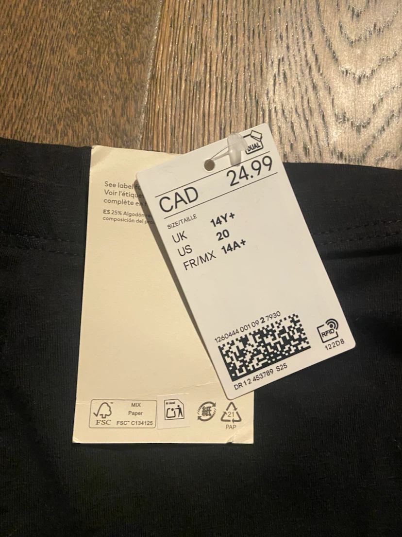 H&M 2-Pack Black Girls Leggings 14Y+ - photo 3