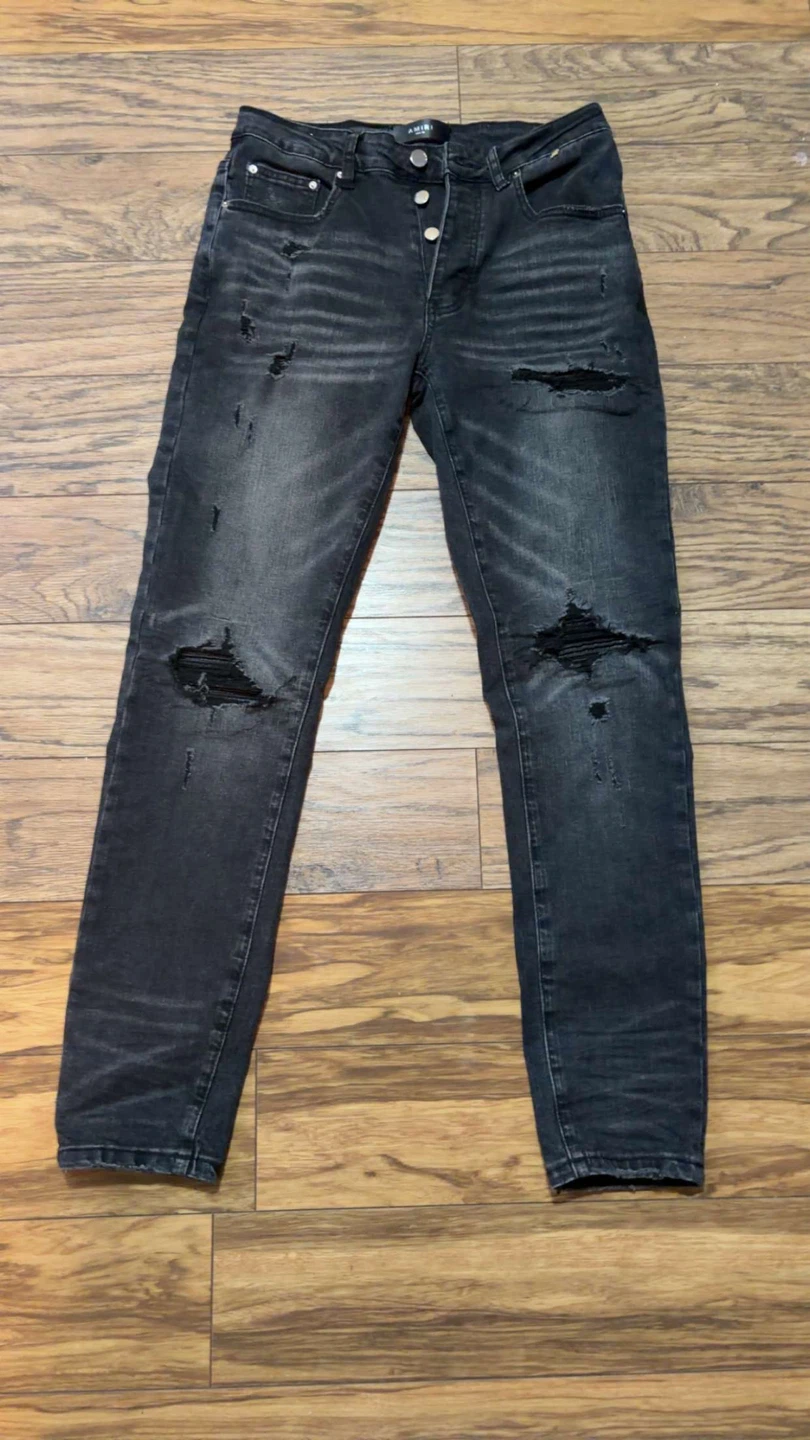 Amiri Black Distressed Jeans