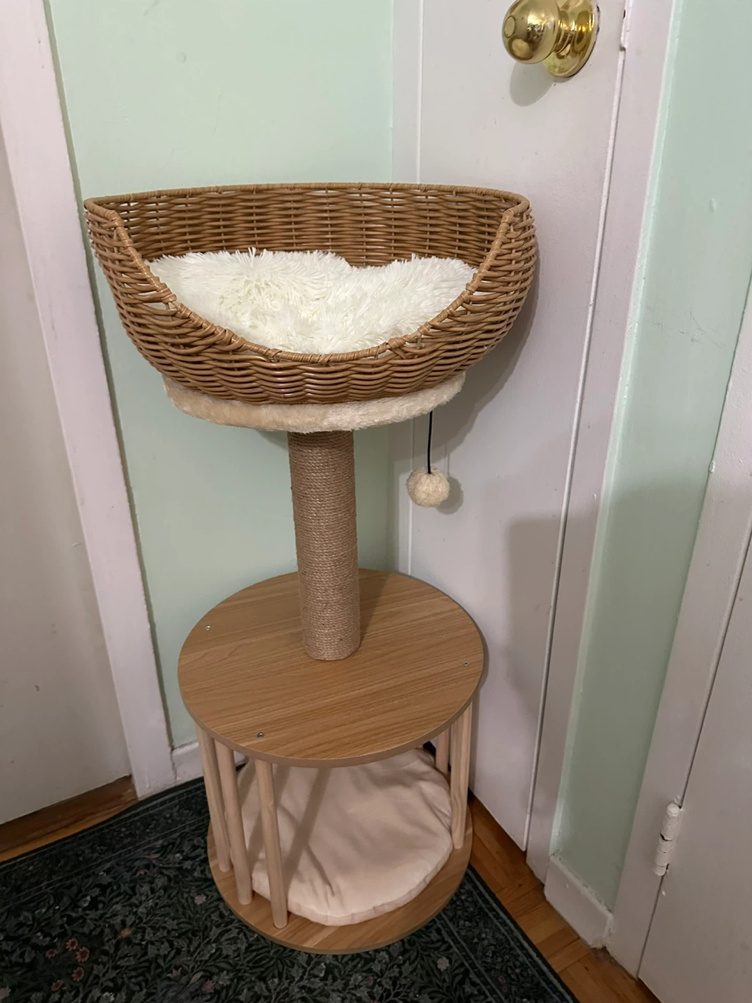 Wicker Rattan Cat Tree and Lounger - photo 2