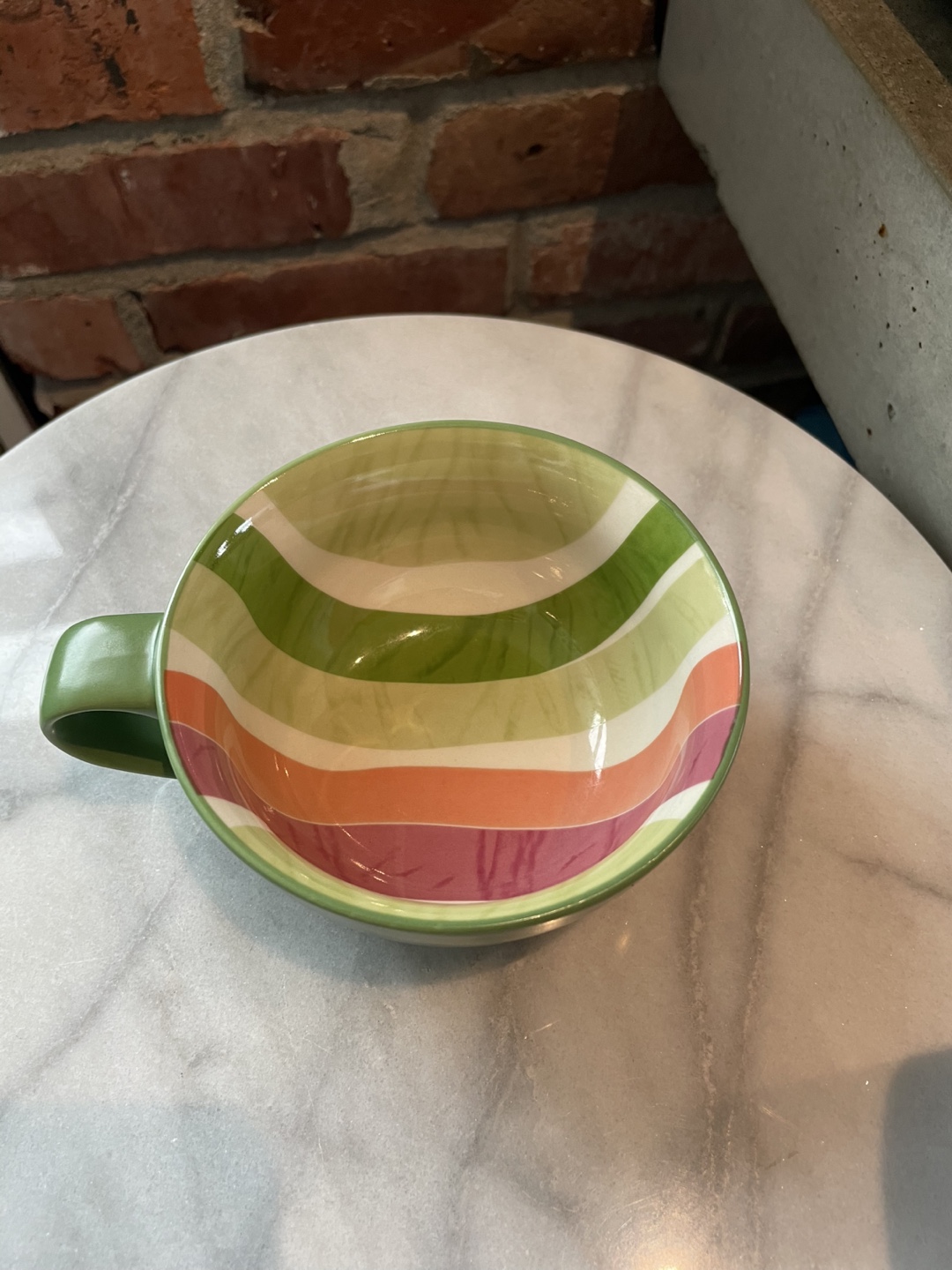 Green Striped Mug
