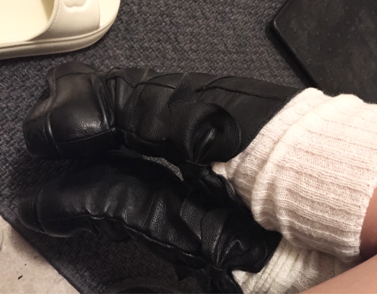 vintage black calf boots - photo 4