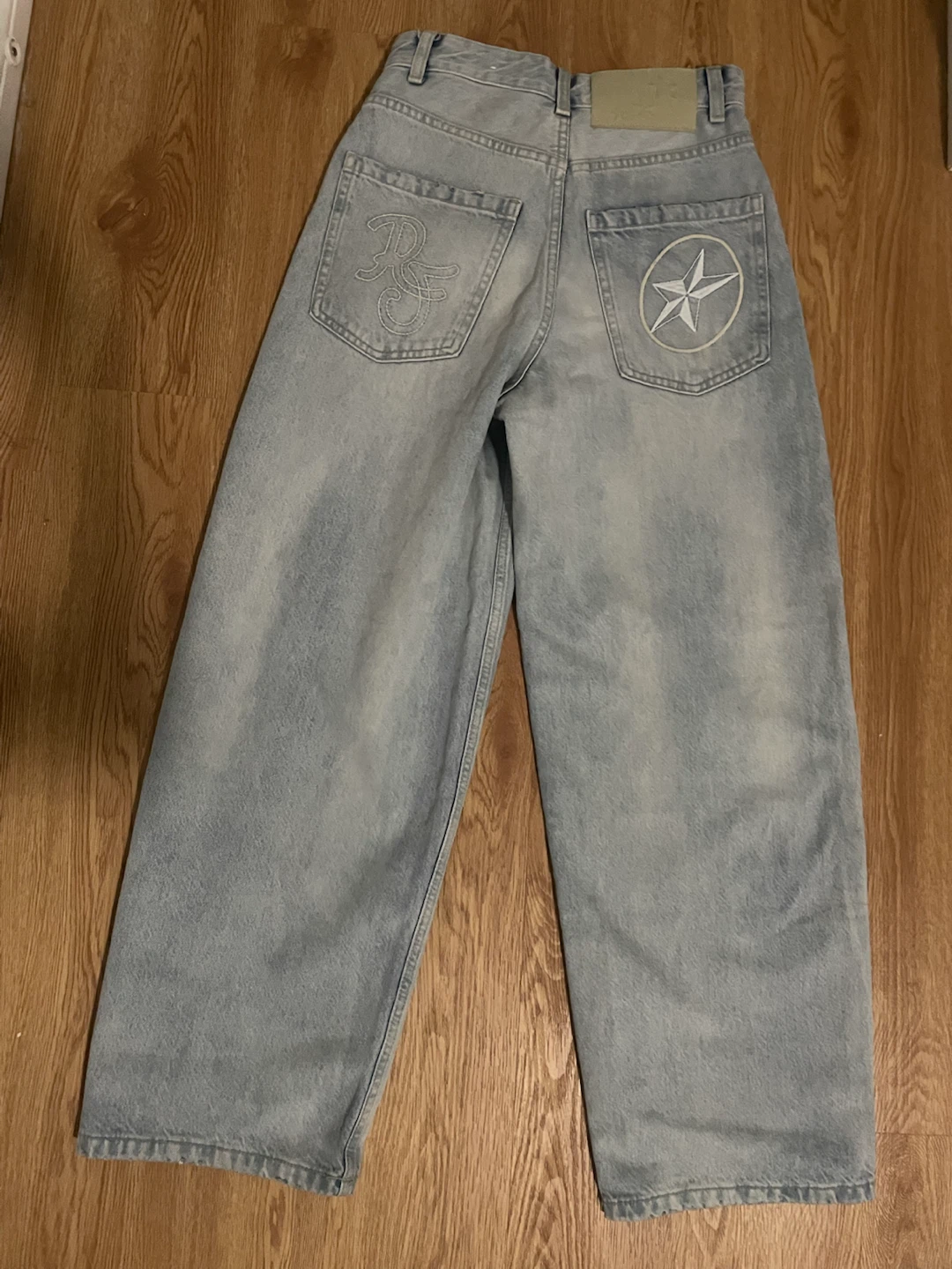 Bershka Wide Leg Jeans Light Wash - photo 2
