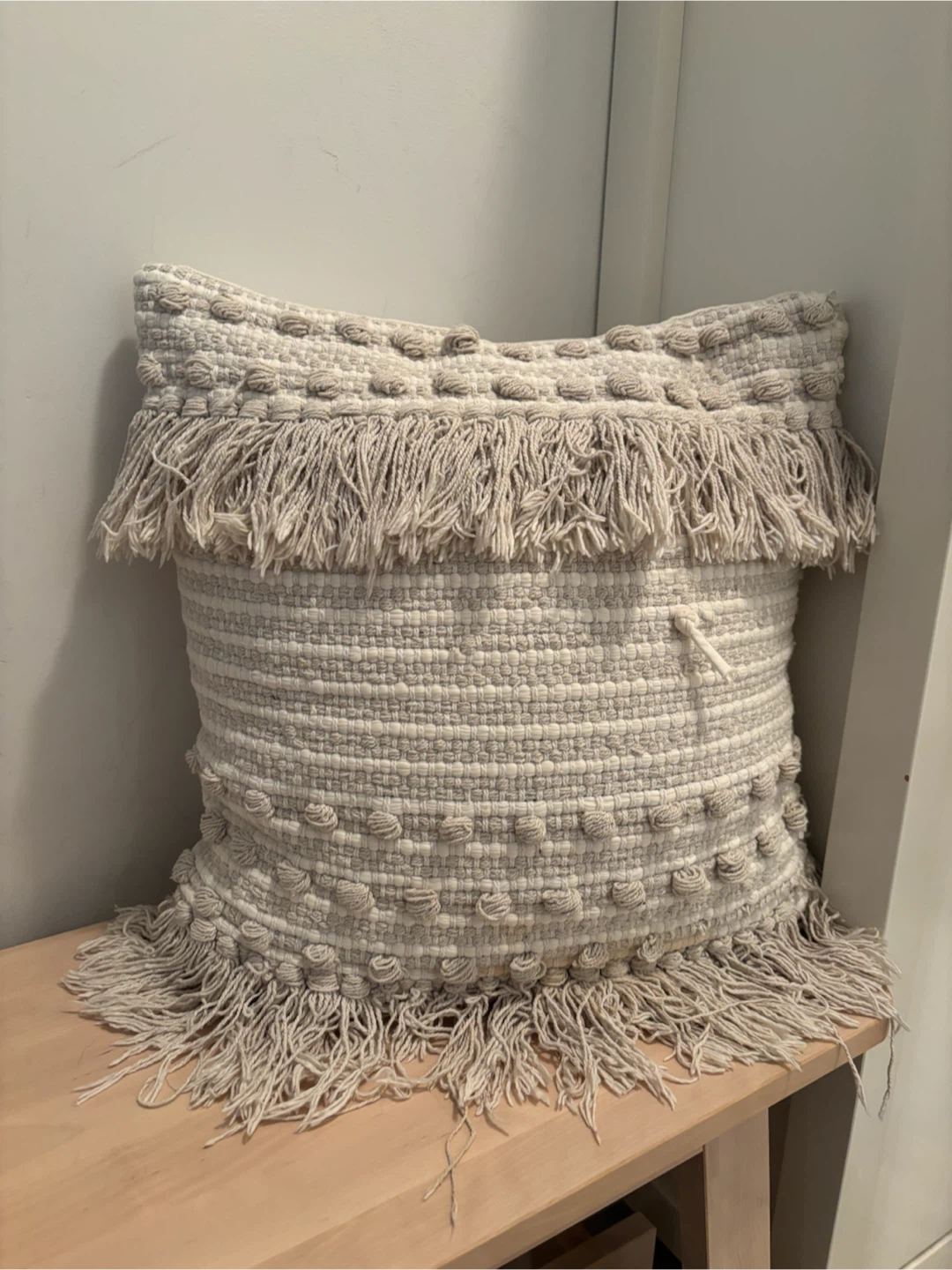 Structube Textured Beige Cushion