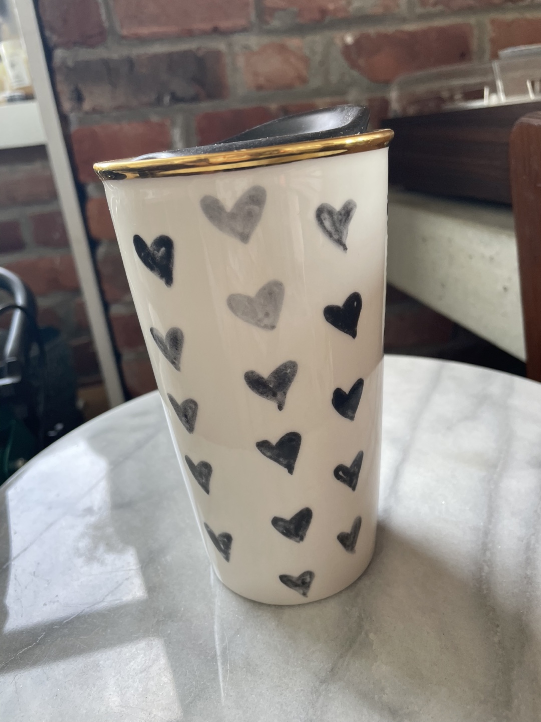 Heart Ceramic Travel Tumbler