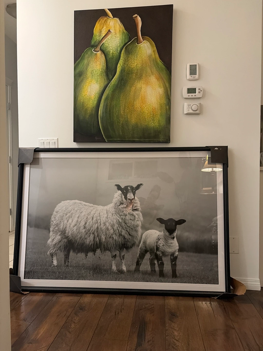 Large Framed Sheep Print - photo 3