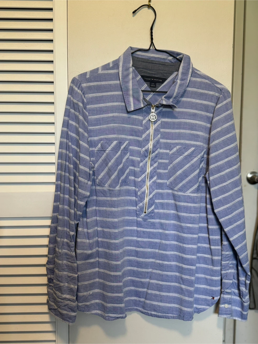 Tommy Hilfiger Striped 1/4 Zip Shirt