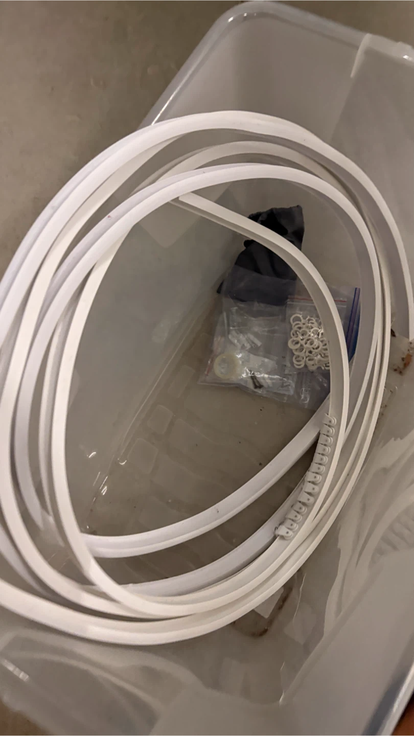 White Curtain Track and Hardware Set