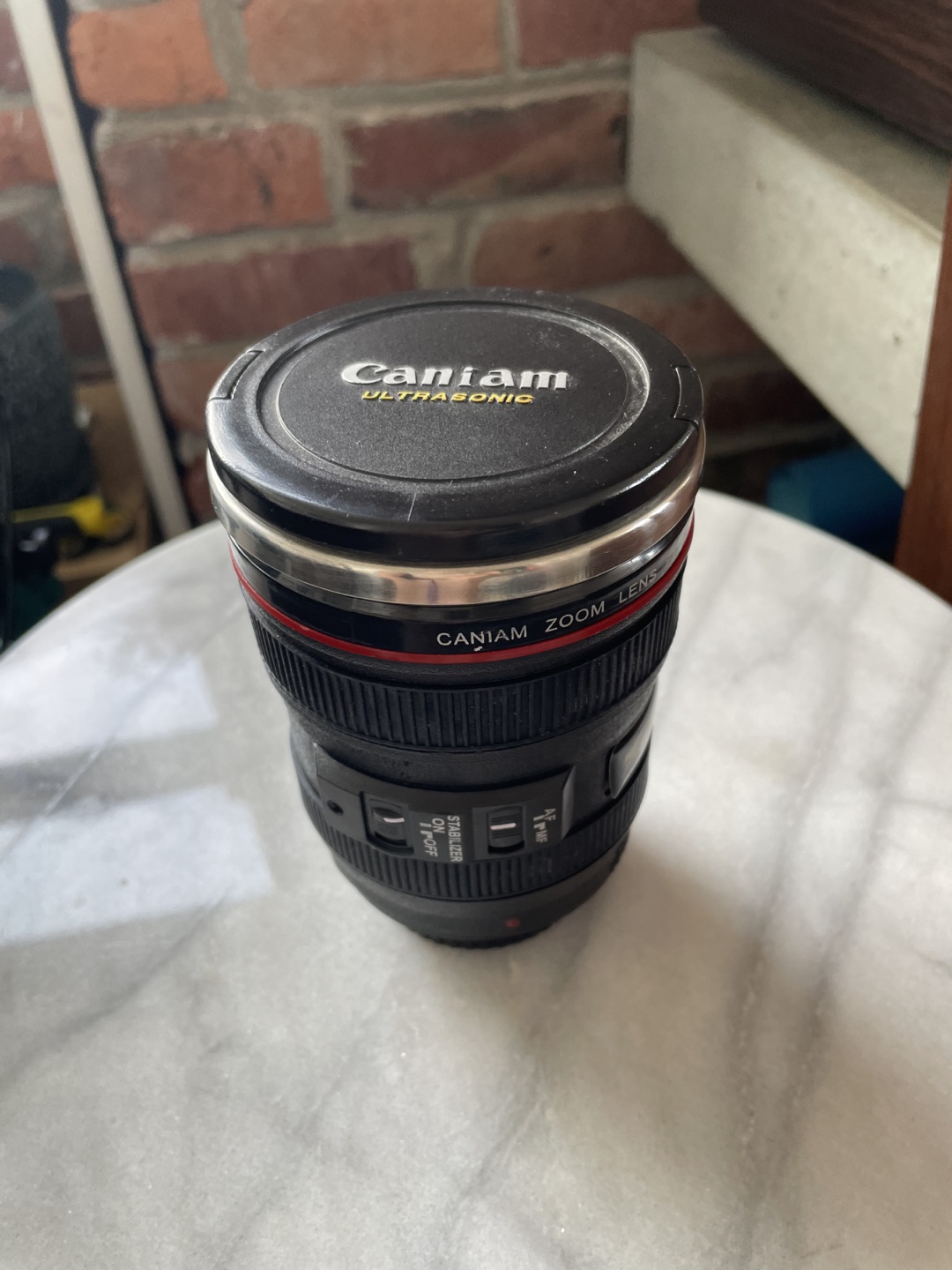 Coffee Tumblr as Faux Camera Lens
