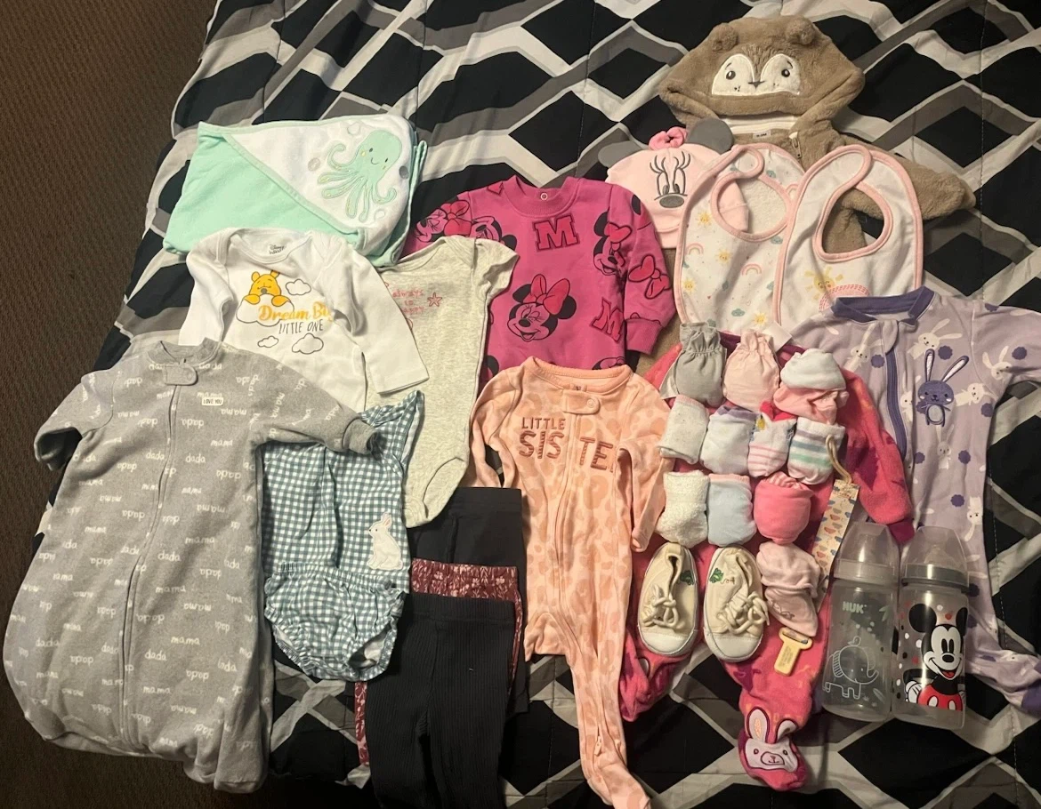 Baby Girl Clothing and Accessory Bundle