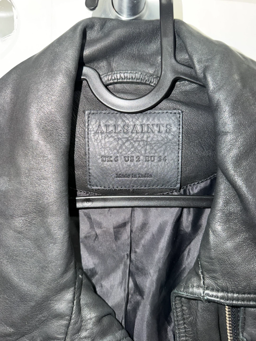 AllSaints Belvedere Leather Biker Jacket US 2 / UK 6 - photo 2