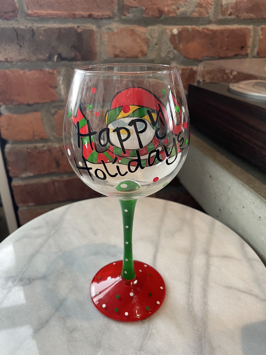 Holiday Snowman Wine Glass - photo 2