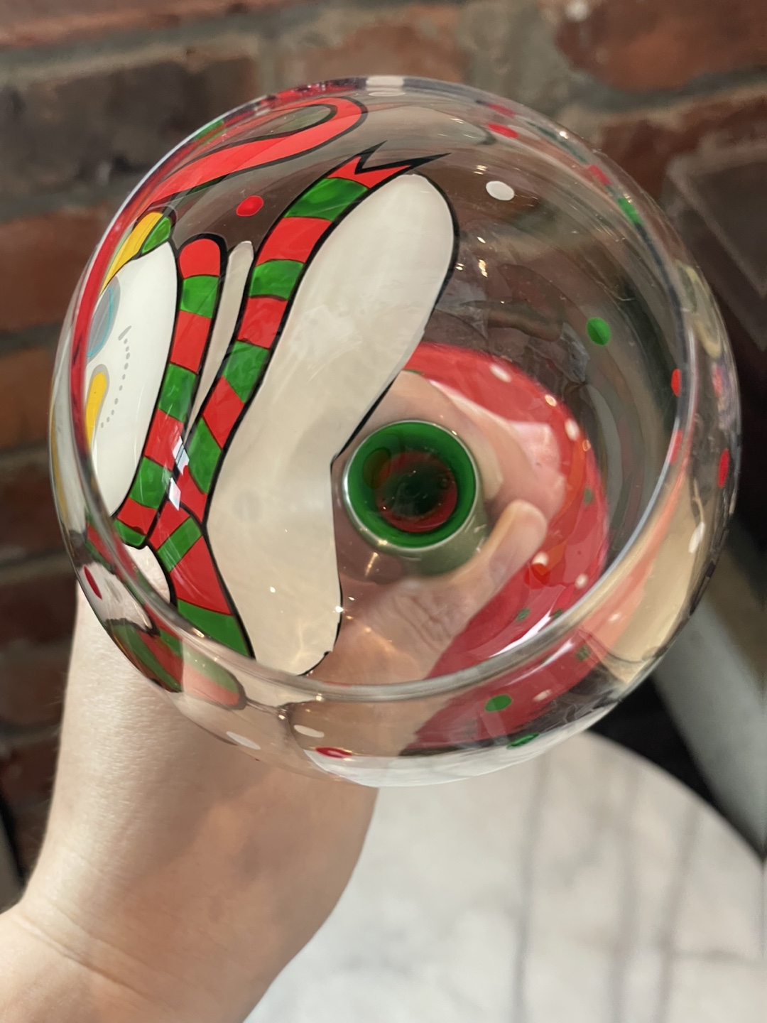 Holiday Snowman Wine Glass - photo 3