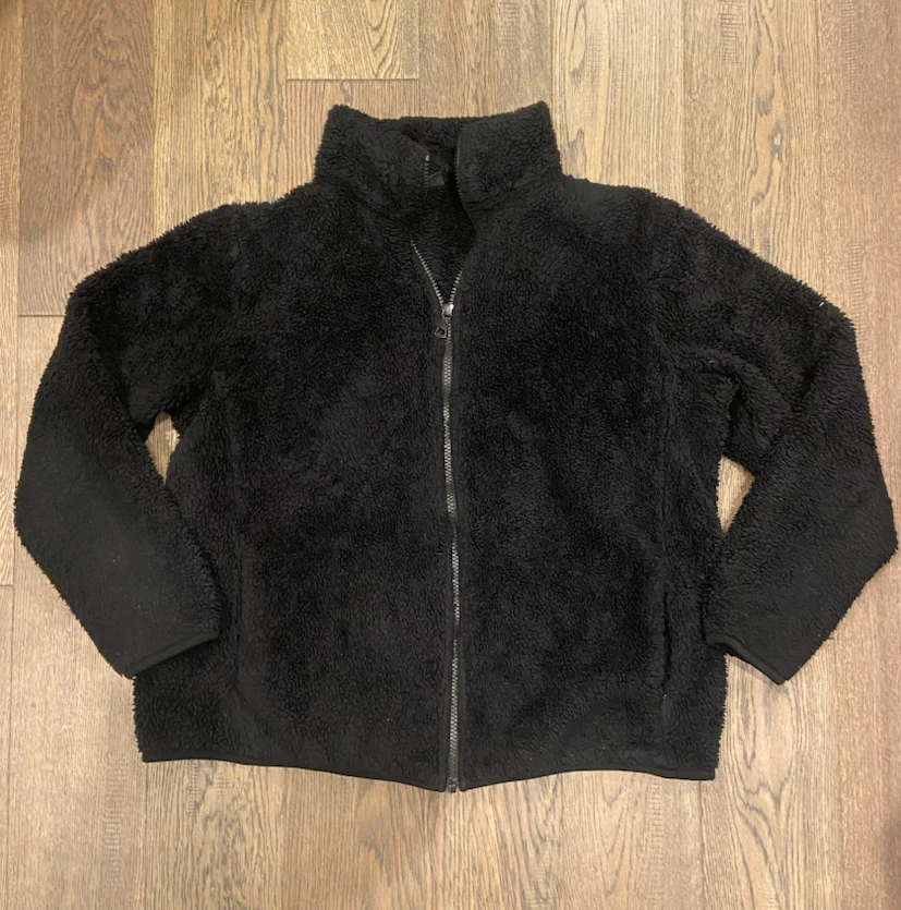 Ladies Fluffy Full-Zip Fleece Sweater XL by Uniqlo