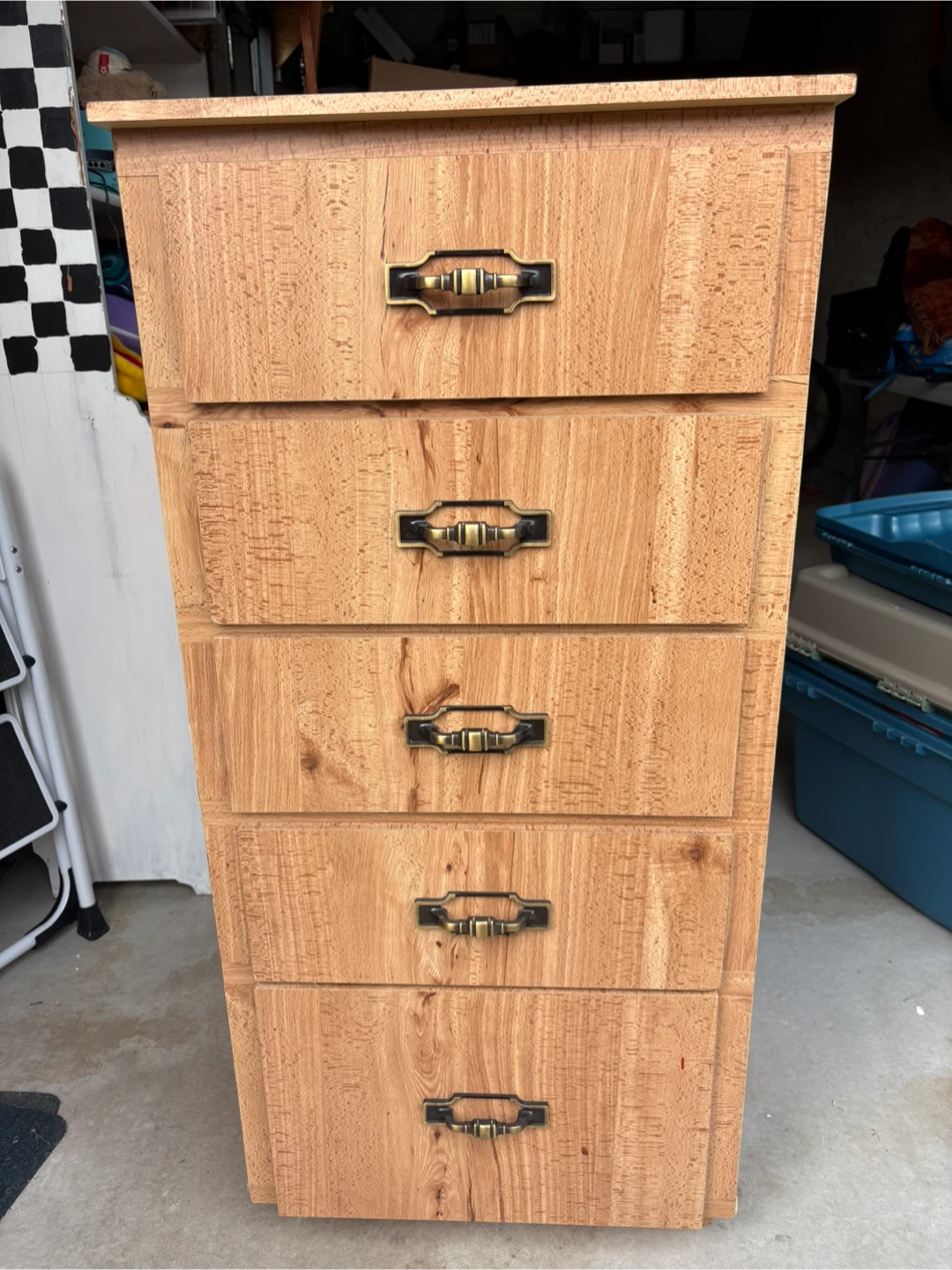5-Drawer Wood Finish Chest